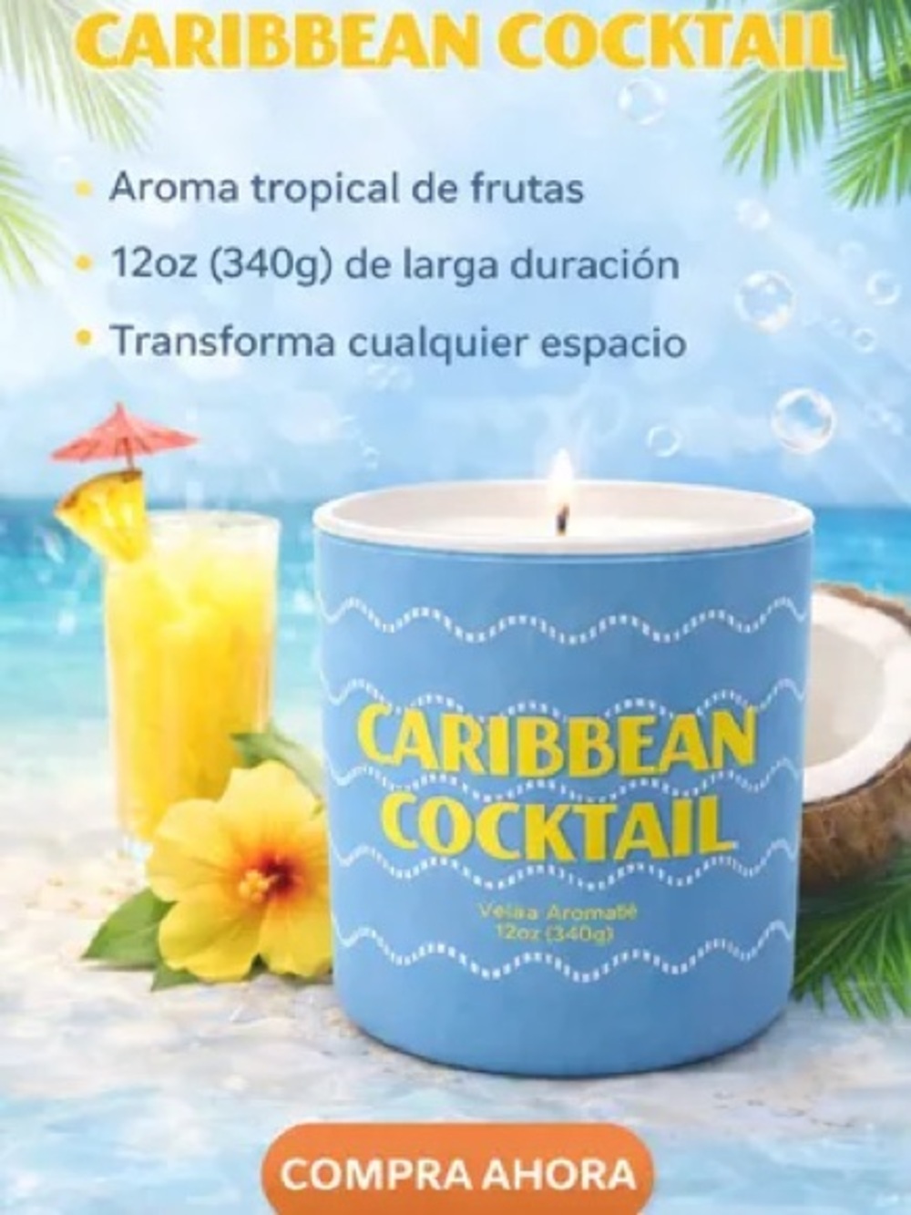 Caribbean Cocktail Candle